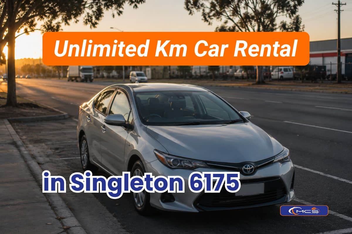 Unlimited Km Car Rental in Singleton 6175 with Toyota hybrid parked on a suburban Perth road